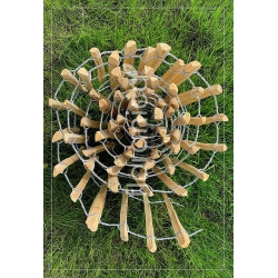 Płot z nóżką r.4-6cm (1mb) - drewniany, leszczynowy płot ogrodowy o długości 1m (100cm)