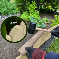 Rollborder 100 "20" - elastyczny płot drewniany o rozmiarach 20x100cm