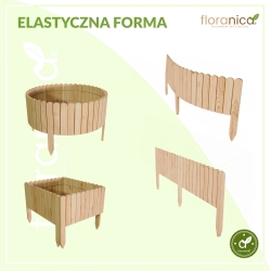 Rollborder 100 "30" - elastyczny płot drewniany o rozmiarach 30x100cm