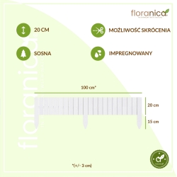 Rollborder 20 cm - elastyczny płotek ogrodowy 20 x 100 cm