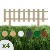 4x Płotek Wampirek "20" - drewniany, sosnowy płotek ogrodowy długośc 100cm