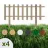 4x Płotek Wampirek "40" - drewniany, sosnowy płotek ogrodowy długośc 100cm