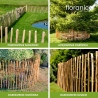 Płot leszczynowy r.12-14cm. Drewniany płot ogrodowy o długości 5m