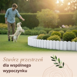 Floranica Rollborder elastyczny drewniany płot 200x10 cm Obrzeża rabat, trawnika, dekoracja, ogrodzenie sadów, ścieżek