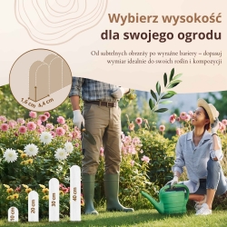 Floranica Rollborder elastyczny drewniany płot 200x20 cm Obrzeża rabat, trawnika, dekoracja, ogrodzenie sadów, ścieżek