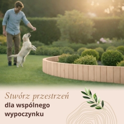Rollborder II 20 cm - elastyczny płot drewniany o rozmiarach 20x200cm