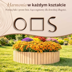 Rollborder II 30 cm - elastyczny płot drewniany o rozmiarach 30x200cm