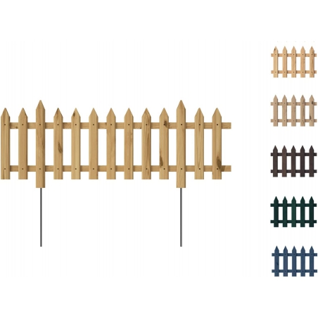 Płot Kogucik "30" - sosnowy płot wtykowy z metalowymi prętami