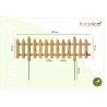 Płot Kogucik "30" - sosnowy płot wtykowy z metalowymi prętami